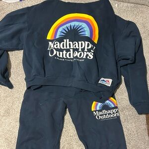Madhappy Outdoors Sweatshirt in Navy Blue